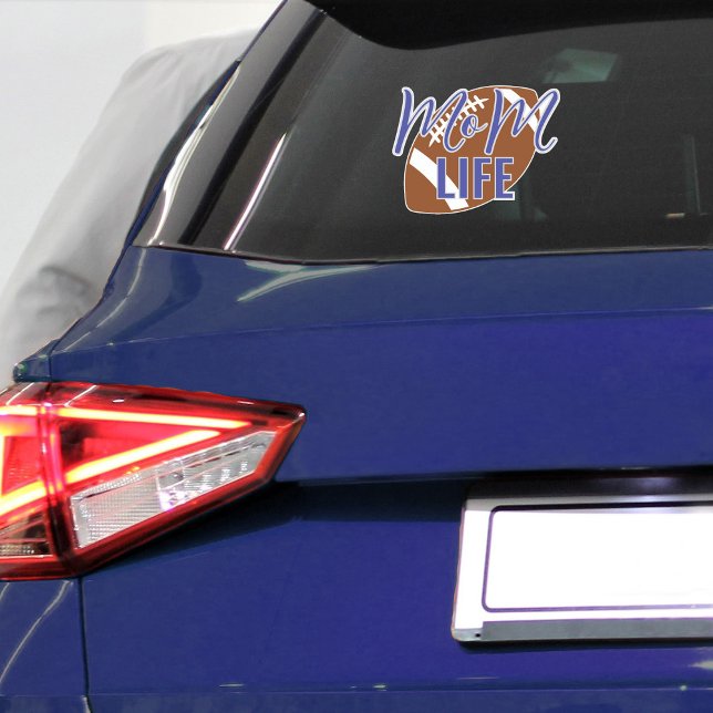 Pegatina Ventana de auto Vinyl de Football Mom Life (Football mom life vinyl sticker decal )