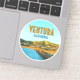 Pegatina Ventura Pier Beach California Vintage