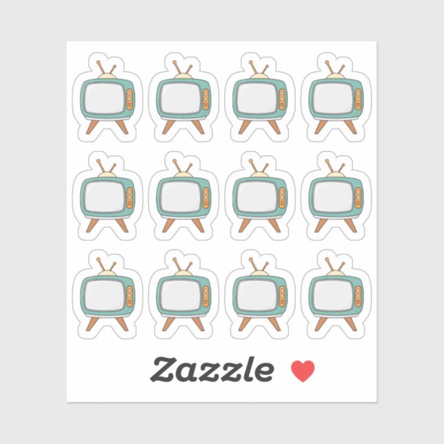 Pegatina Ver el programa de TV Recordatorio de evento Bujo  (Hoja)