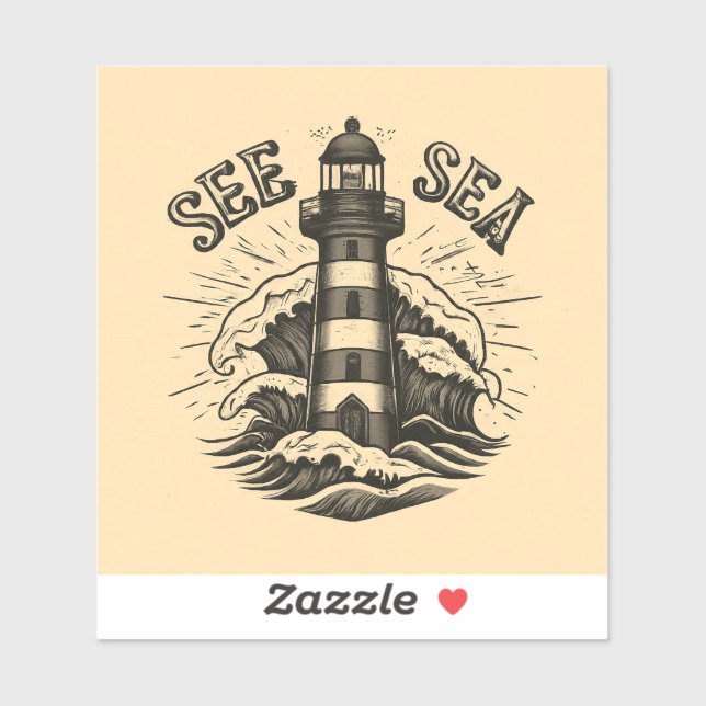 Pegatina Ver mar (Hoja)