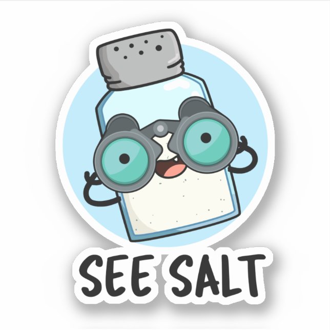 Pegatina Ver Salt Funny Sea Salt Pun (Anverso)