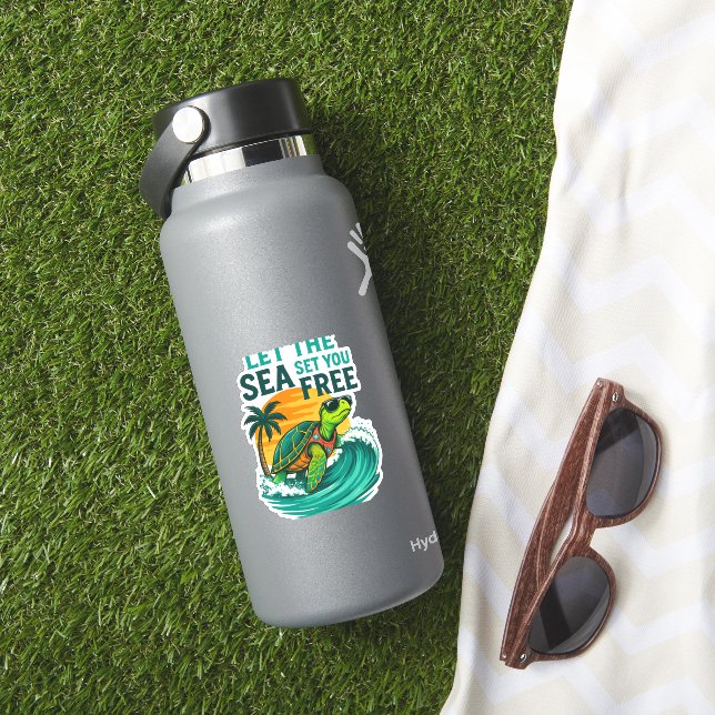 Pegatina Verano Guay - Vibes de tortugas marinas (HydroFlask Insitu)