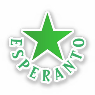Pegatina Verda Stelo (Estrella Esperanto)
