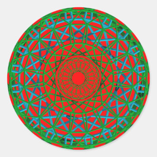 Pegatina verde chakra, rojo, azul
