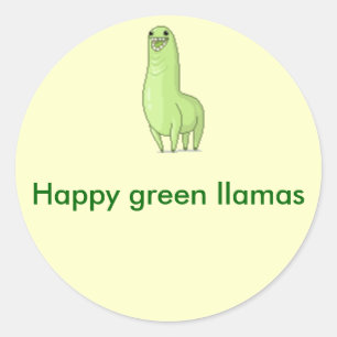 Pegatina verde de la llama