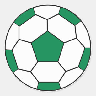 Pegatina Verde de la pelota de fútbol