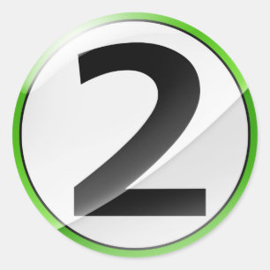 Pegatina verde número 2