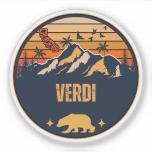 Pegatina Verdi, California