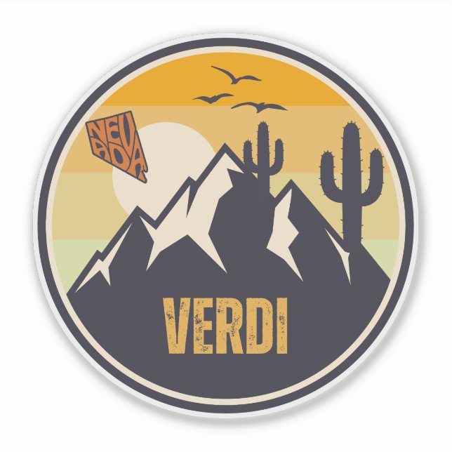 Pegatina Verdi, Nevada (Anverso)