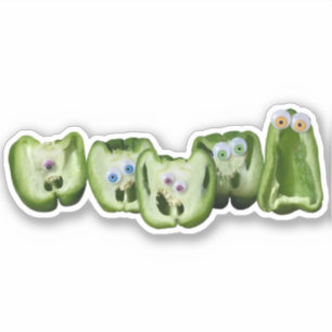 Pegatina Verduras divertidas Humor de alimentos para gafas 