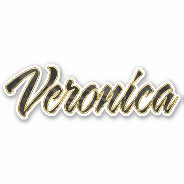 Pegatina Veronica black gold Lettering Aufkleber Sticker (Anverso)