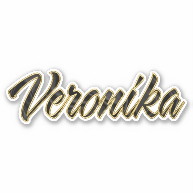 Pegatina Veronika black gold Lettering Aufkleber Sticker (Anverso)