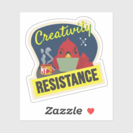 Pegatina Versión compacta "La creatividad es mi resistencia