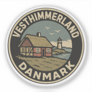Pegatina Vesthimmerland, Dinamarca Danmark