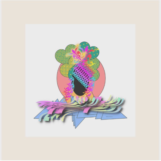 Pegatina Vestido tocado espectacular (Anverso)