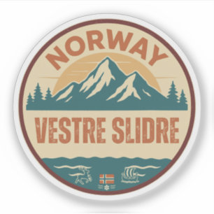 Pegatina Vestre Slidre, Noruega Norway