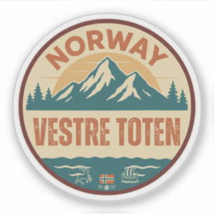 Pegatina Vestre Toten, Noruega Norge