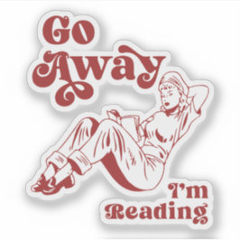 Pegatina Vete, estoy leyendo Mujeres vintage leyendo 
