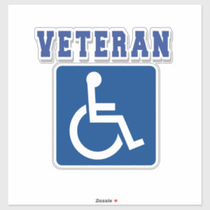Pegatina Veterano discapacitado