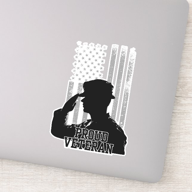 Pegatina Veterano orgulloso (Detalle)