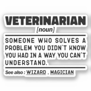 Pegatina Veterinaria Nueva Definición Técnico Veterinario