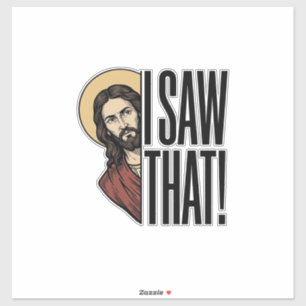 Pegatina Vi ese divertido diseño gráfico religioso_1