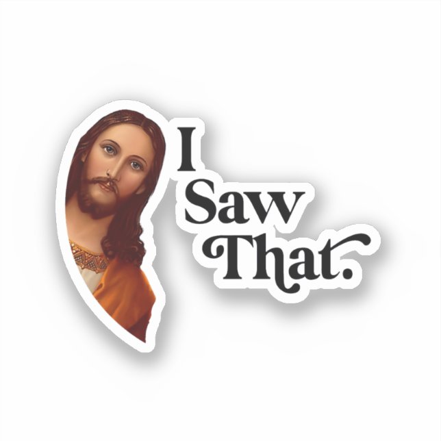 Pegatina Vi Eso, Jesús Art, Vi Ese Jesús (Anverso)