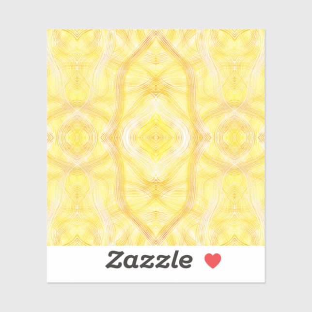 Pegatina Viaduct Abstract Yellow White Watercolor Art (Hoja)