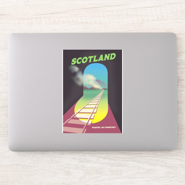 Pegatina Viajar con comodidad Escocia (Ordenador)