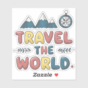 Pegatina Viajar por el mundo