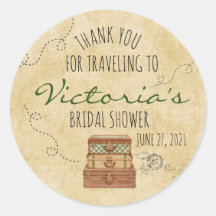 Pegatina Viaje Bridal Shower
