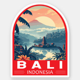 Pegatina Viaje de arte de Bali en Indonesia