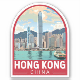 Pegatina Viaje de arte de Hong Kong China