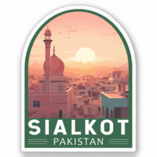 Pegatina Viaje de arte de Sialkot Pakistan