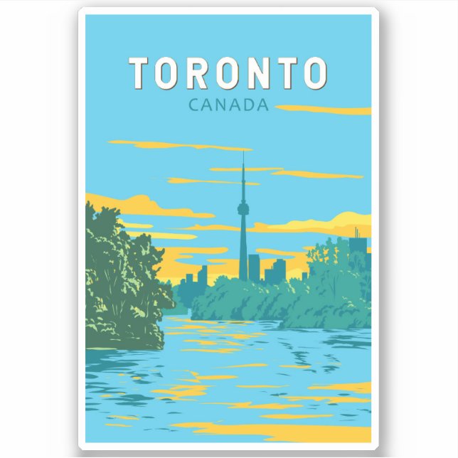 Pegatina Viaje de arte de Toronto Canadá (Anverso)