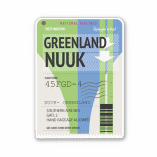 Pegatina Viaje de Greenland Nuuk
