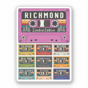 Pegatina Viaje de Vintage Richmond City