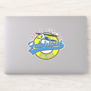Pegatina viaje explorar el fabuloso logo de Seychelles