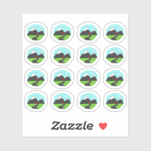 Pegatina Viaje por carretera Tiempo de vacaciones de montañ