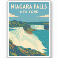 Viaje retro vintage Niagara Cataratas Nueva York
