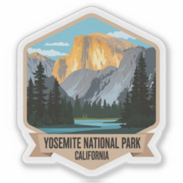 Pegatina Viaje Vintage de Yosemite National Park California
