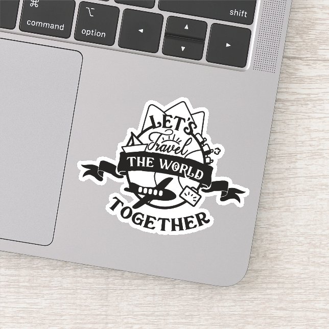 PEGATINA VIAJEMOS JUNTOS AL MUNDO (Detalle)