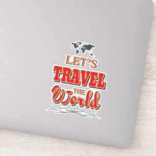 Pegatina Viajemos por el mundo