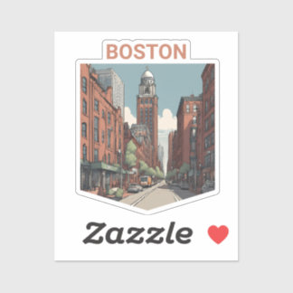 Pegatina Viajero de Boston: una deliciosa idea de regalo