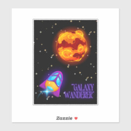 Pegatina Viajero de la Galaxia Taza aislada