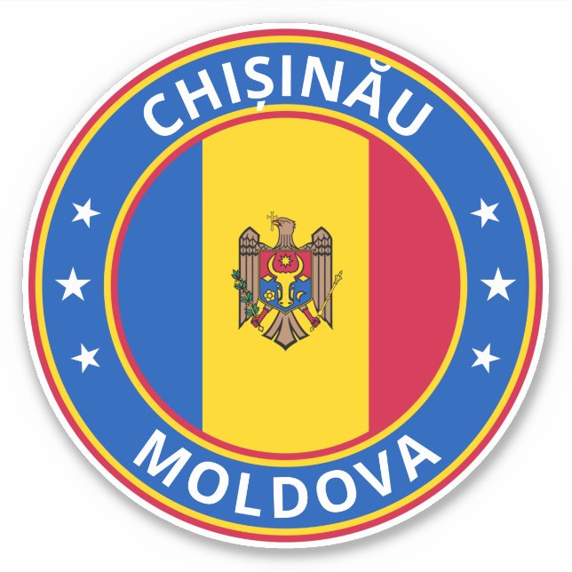 Pegatina Viajero global - Chișinău, Moldavia (Anverso)