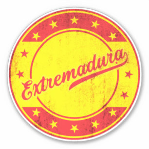 Pegatina Viajero Global - Extremadura, España
