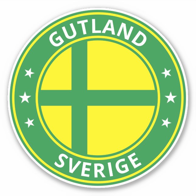 Pegatina Viajero global - Gutland, Sverige | Suecia (Edició (Anverso)