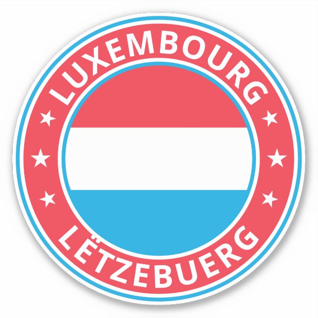 Pegatina Viajero global - Lëtzebuerg | Luxemburgo (Anverso)