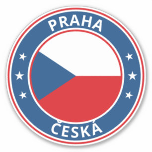Pegatina Viajero global - Praha   Praga, Česká (edición)
